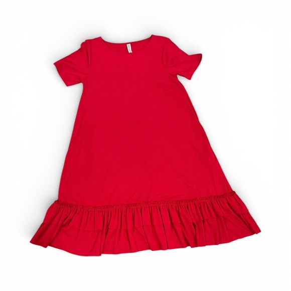 334 - Zenna Red Short Sleeve Dress - Size M* - Picture 1 of 2